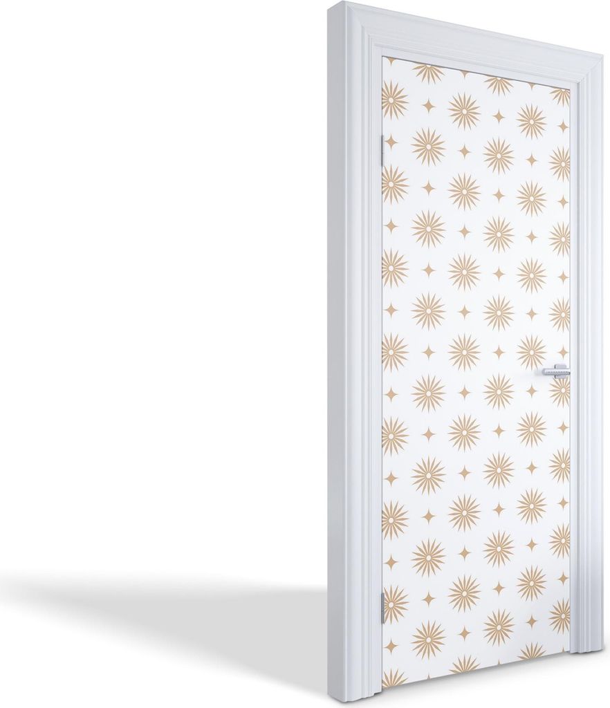 Türdeko Aufkleber Selbstklebende Wandsticker Personalisiert - Goldene Sterne - 85 x 205 cm