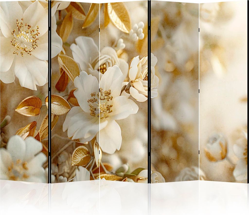 LUMASOUL Paravent einseitiger, Paravent Raumteiler Innen, Blumen Motiv, 225x172 cm