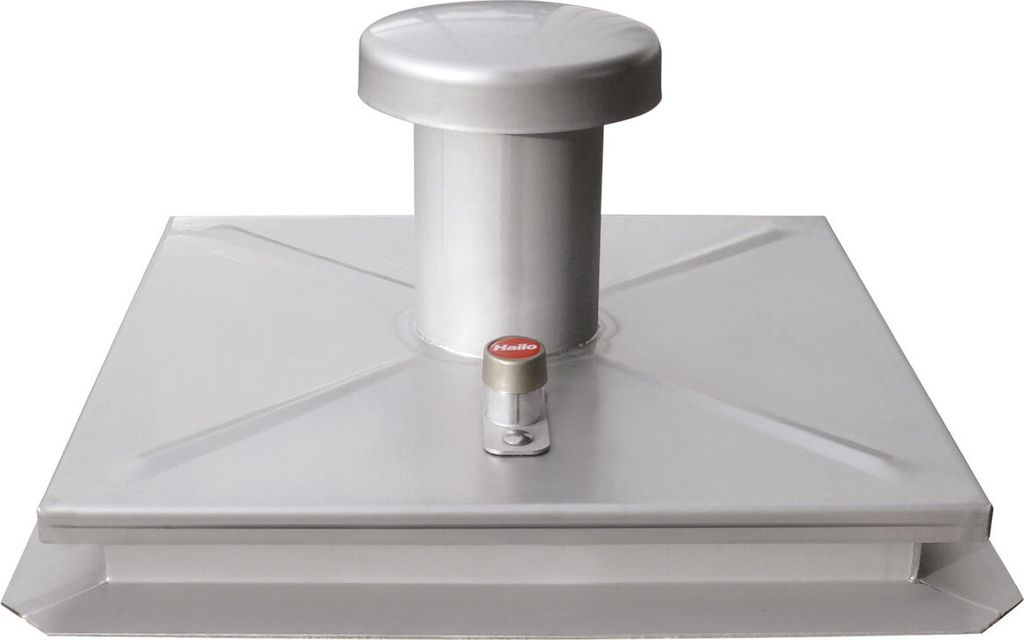 Hailo Schachtabdeckung HS1 Edelstahl 2mm tagwasserdicht geschlossen mit Isolierung 600x600mm