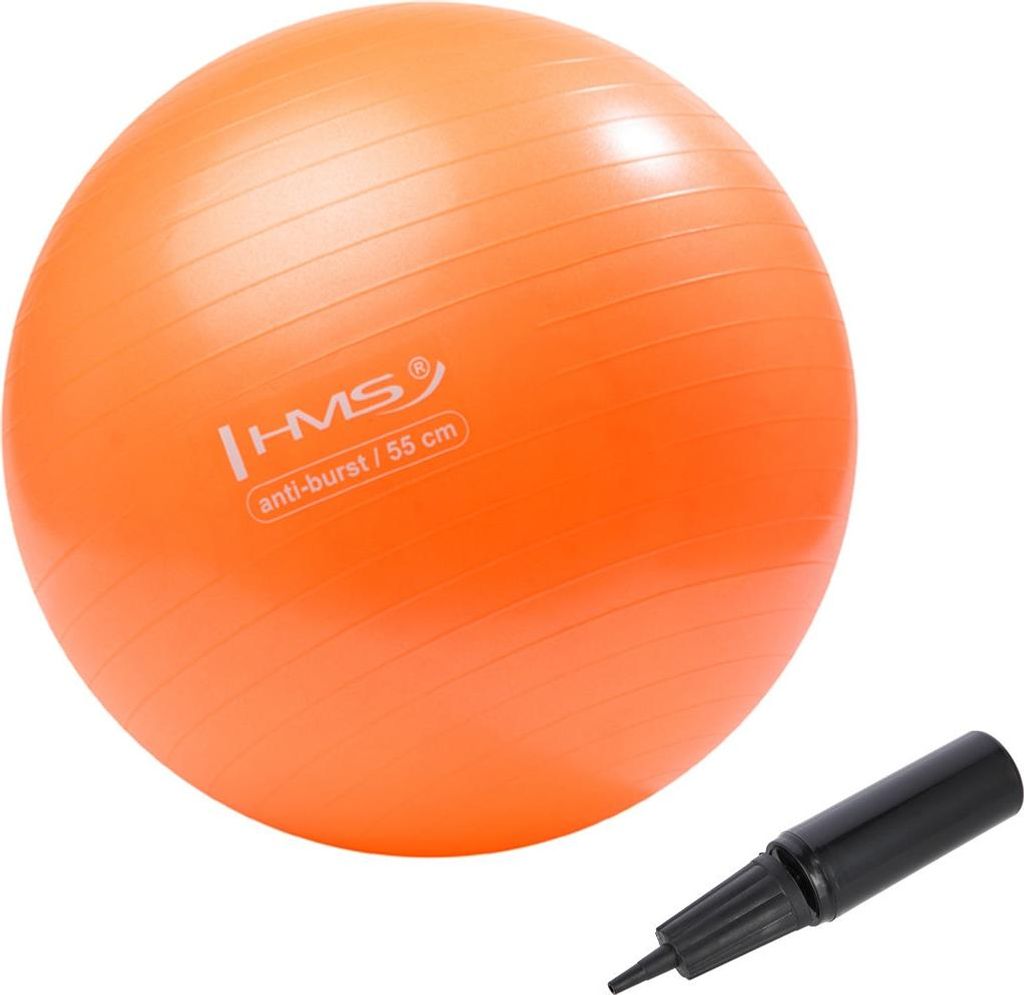 55 cm orangefarbener Gymnastikball - platzsichere, rutschfeste Oberfläche