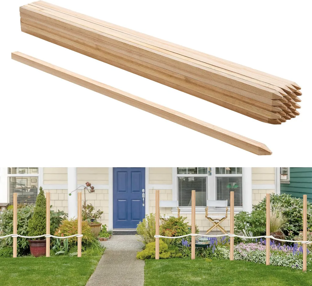 VEVOR Kit 25 Picchetti in Legno 19x1219mm - Tracciamento Professionale
