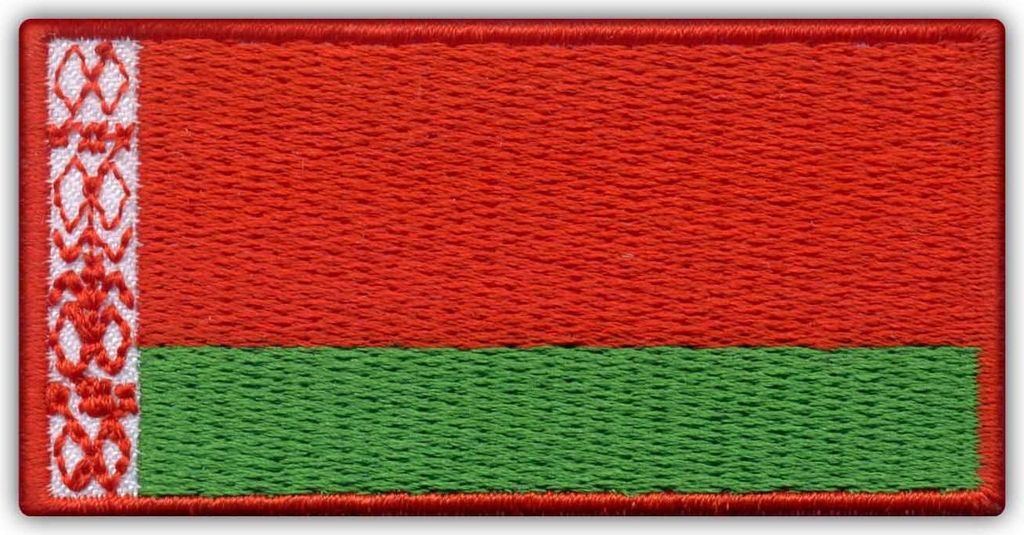 Aufnäher mit der Flagge von Belarus – zum Aufbügeln/Heißsiegeln – gestickter Aufnäher/Abzeichen/Emblem