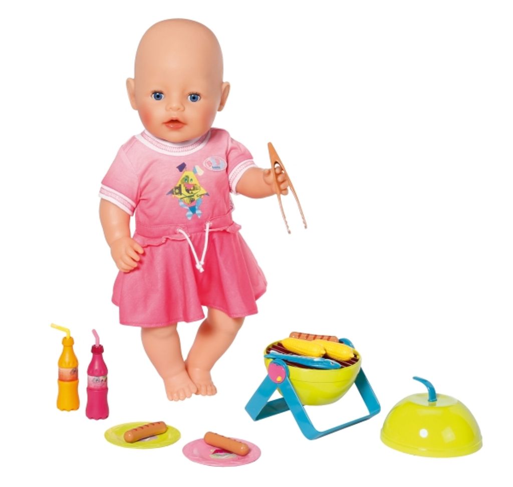 Puppenkleid mit Grill und Zubehör Baby born Play&Fun Grillspass Zapf 824733 