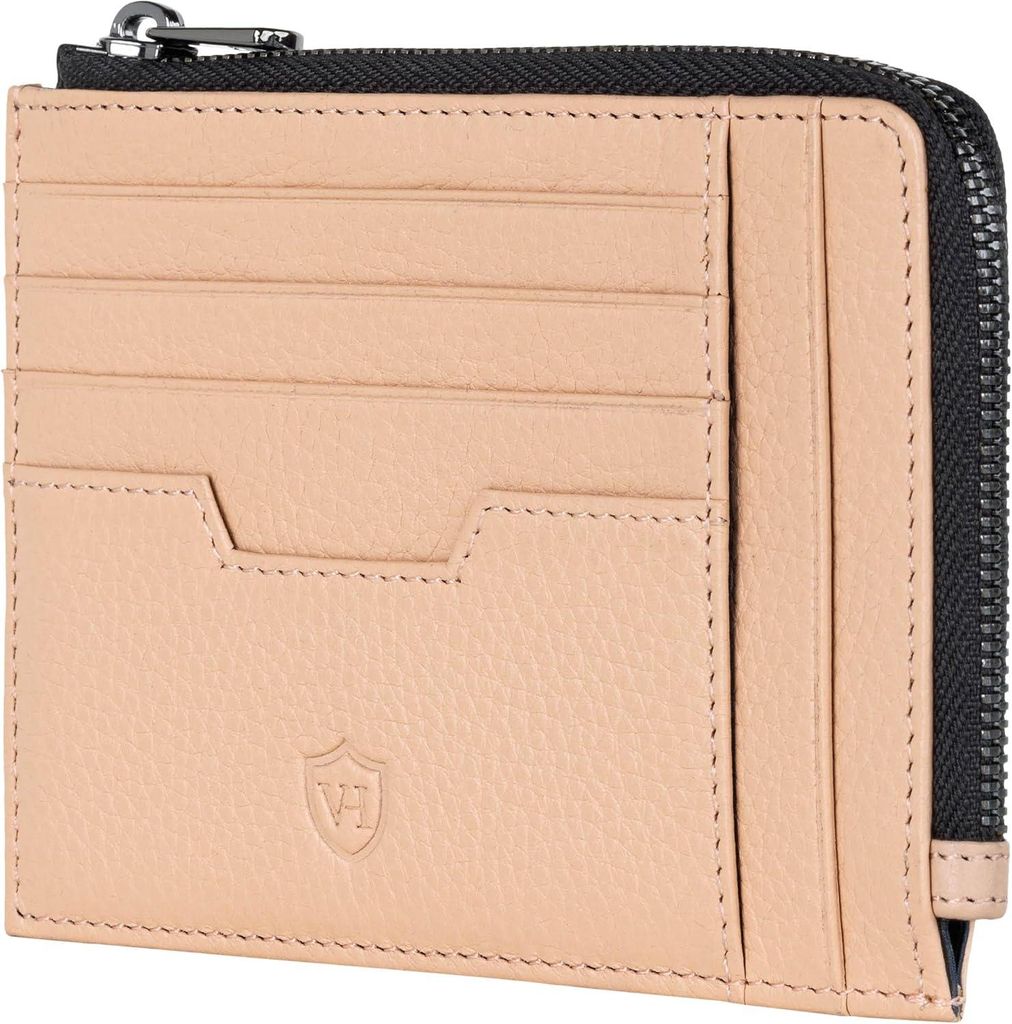 Leder Kartenetui Geldbörse für Herren und Damen Kreditkartenetui schlankes Portemonnaie Card Holder minimalistisches Design einfarbig