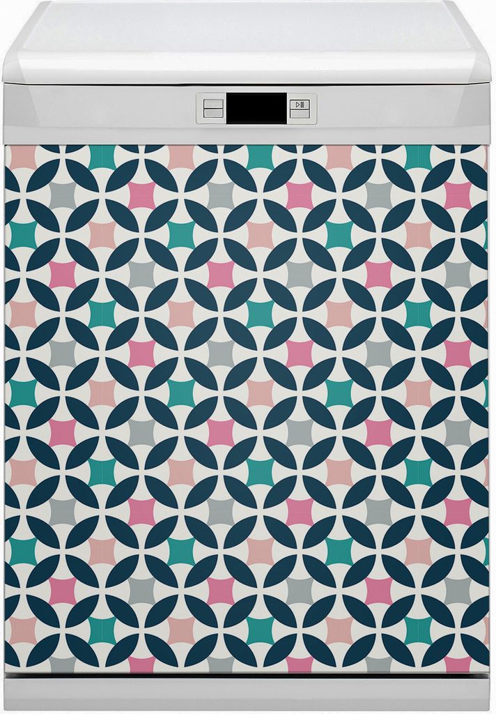 Geschirrspüle Magnet für Spülmaschine Magnetmatte Küche Magnete Dekorative 60x70 cm - Pastellmuster