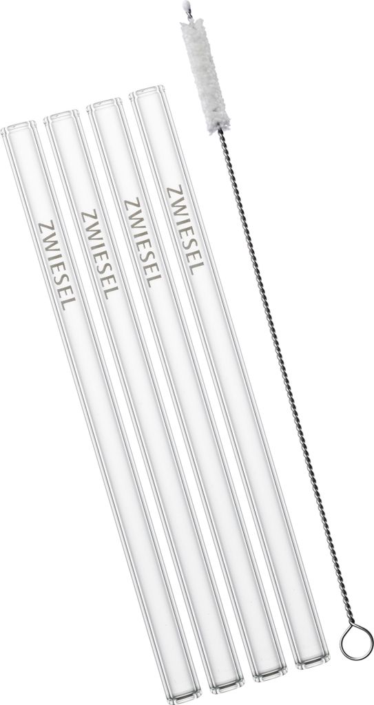 Schott Zwiesel 1 Stück 4er Set Glastrinkhalm kurz tritan· Produktbild 