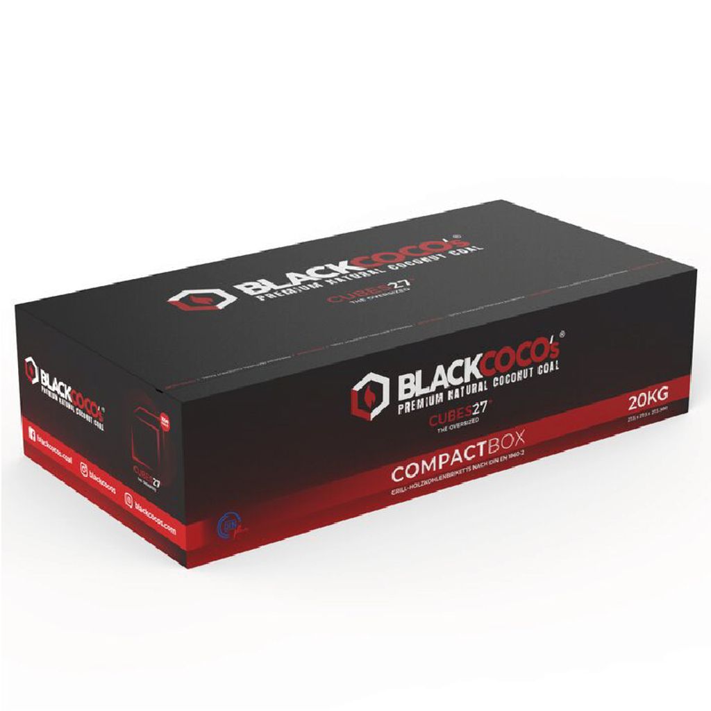 BLACKCOCO’s 20kg 27er Grill BBQ Natur Kohle aus Produktbild 