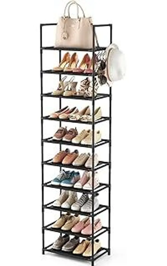 Scarpiera Familiare 10 Piani: Armadio Aperto per 25 Paia di Scarpe