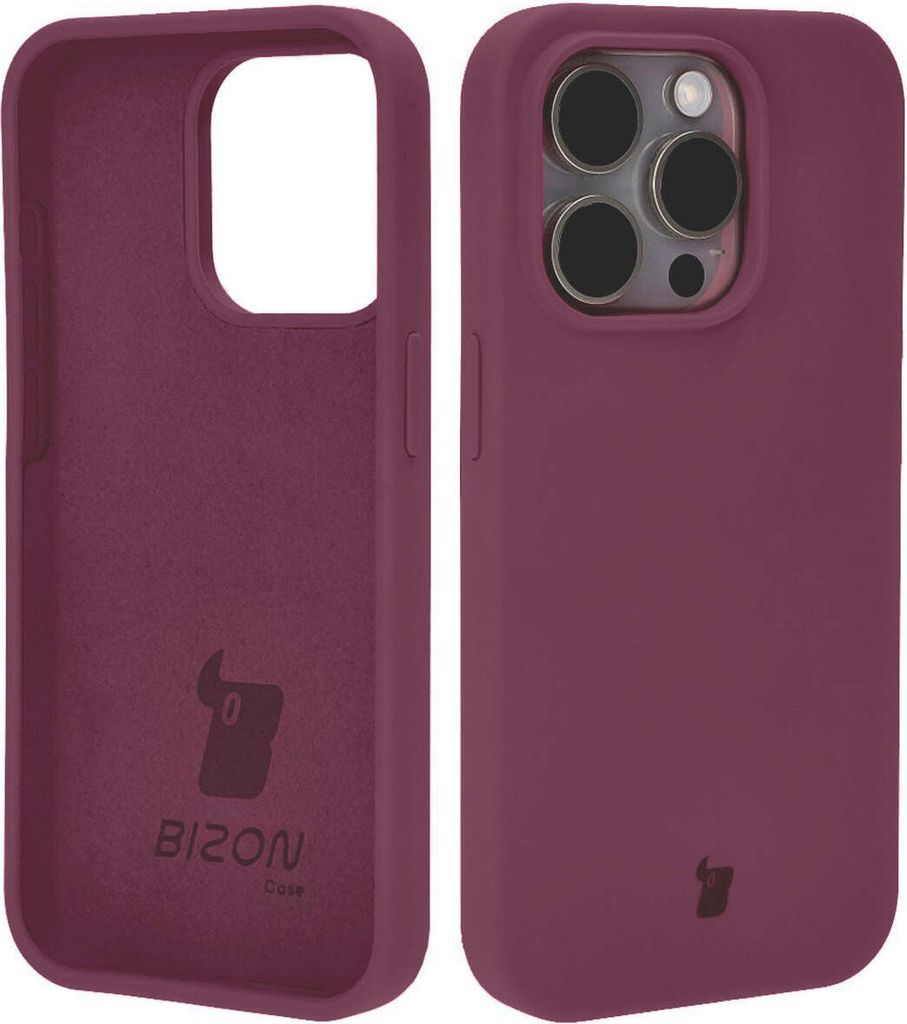 Bizon Soft Case Apple iPhone 15 Pro dunkel lila Produktbild 