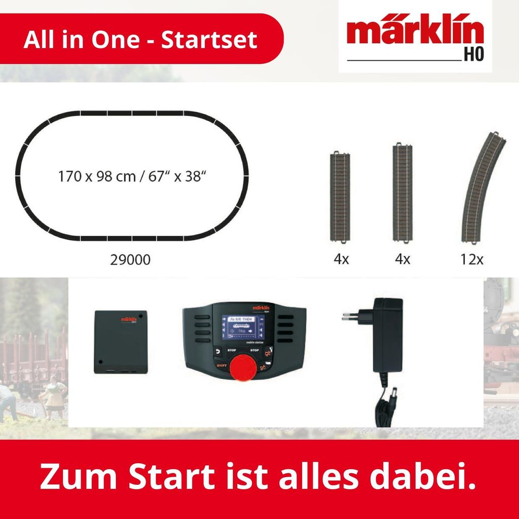 Märklin H0 - C Tracks - Voie ferrée pour trains miniatures (61) - Rails Märklin H0 - C Tracks - Voie ferrée pour trains miniatures (61) - Rails
