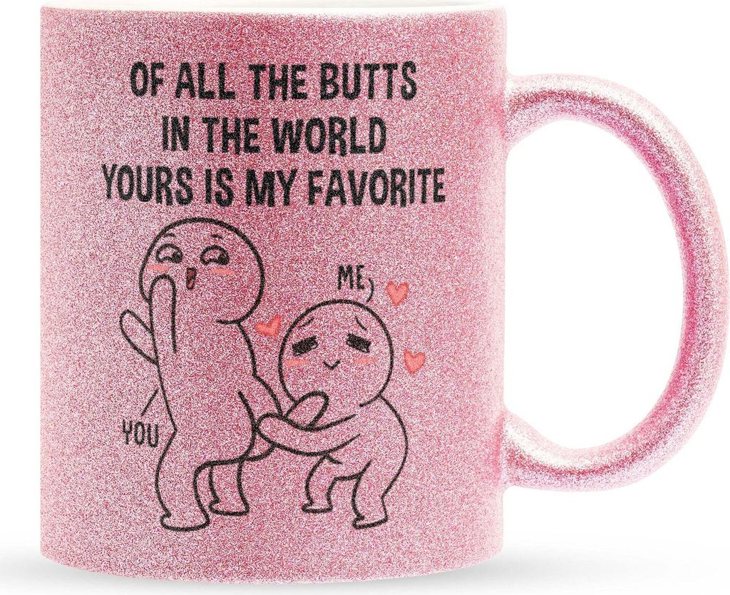 22Feels Glitzertasse Pink Jahrestag Geschenk Frauen Männer Hochzeitstag Ehefrau Ehemann Freund Freundin Valentinstag Geburtstag Weihnachten Kaffee...