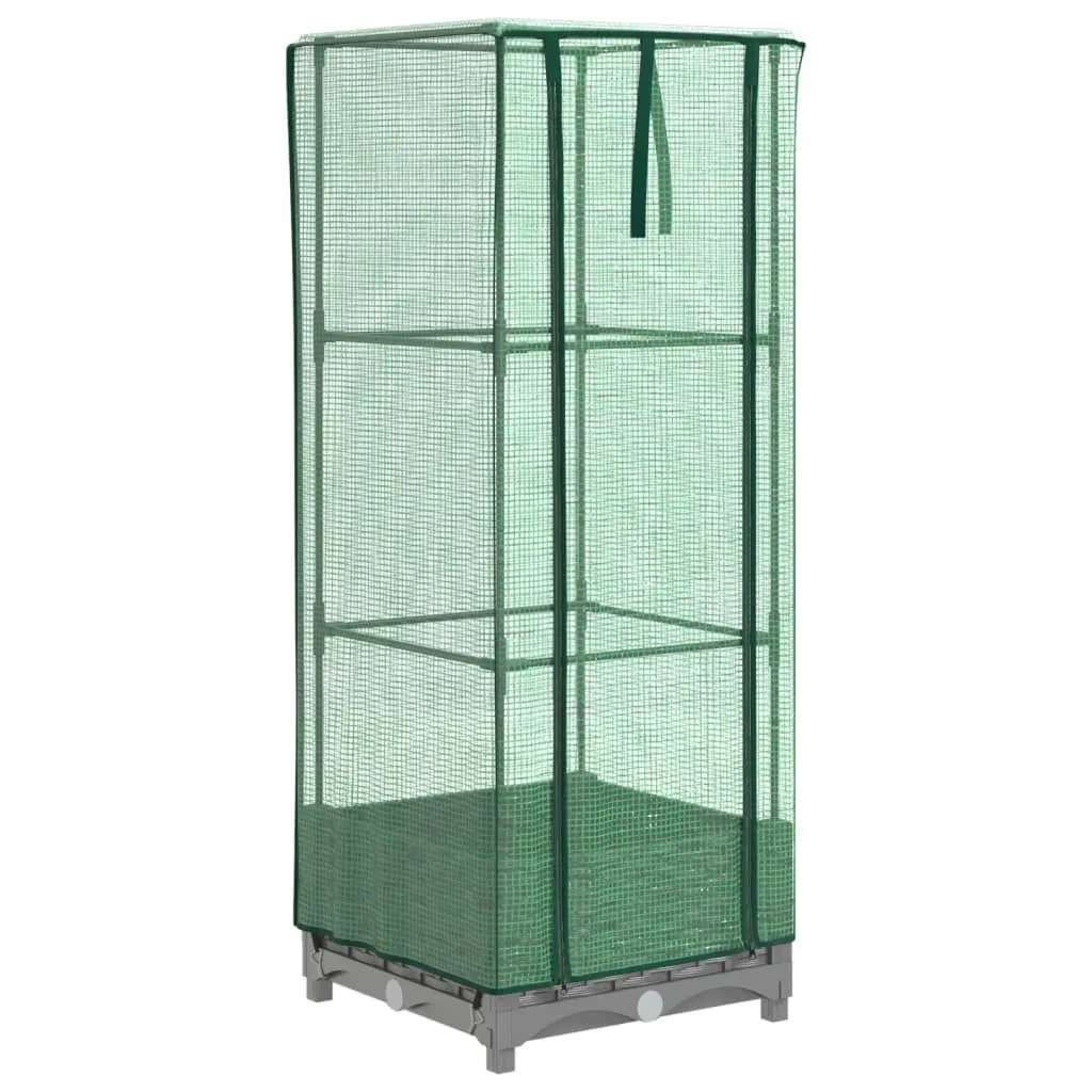 Letto Rialzato con Serra Effetto Rattan 40x40x123 cm | Orto Urbano