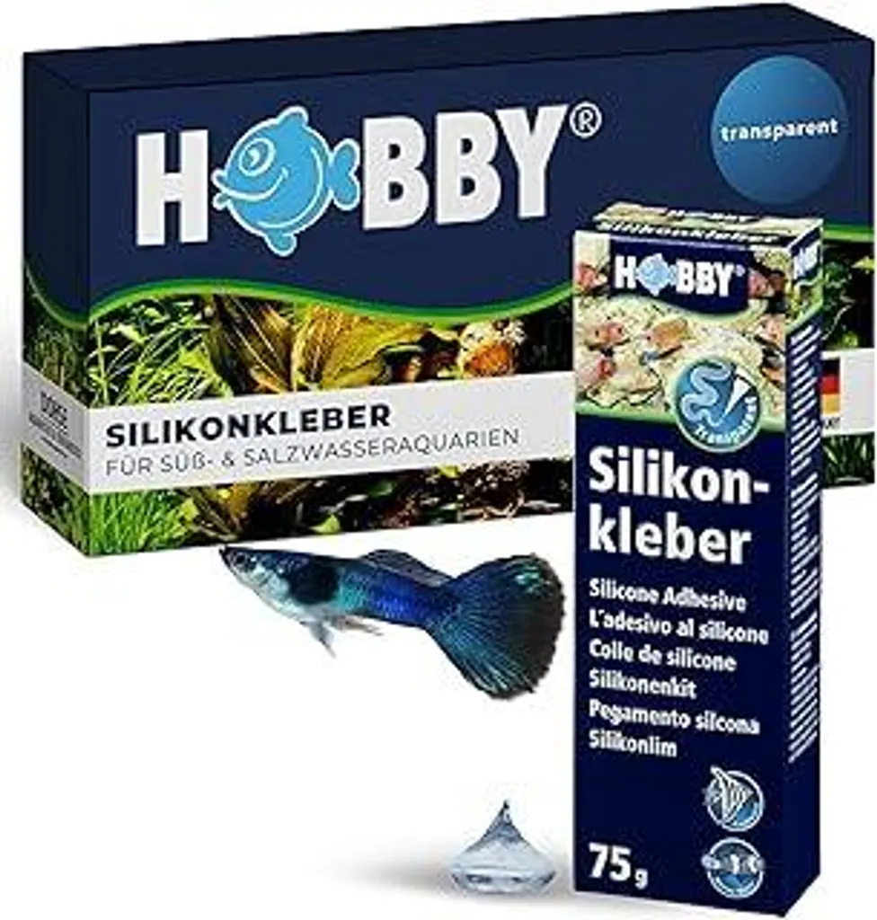 Silicone Trasparente HOBBY 75g: Colla Acquari Professionale Anti-UV