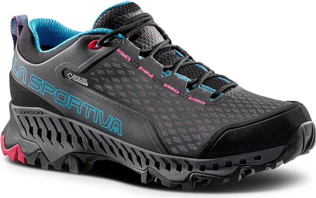 Spire Woman GTX, Mountain Hiking, Woman, Shoes, Low Cut, K00B24 Black/Topaz, 41.5 - La Sportiva