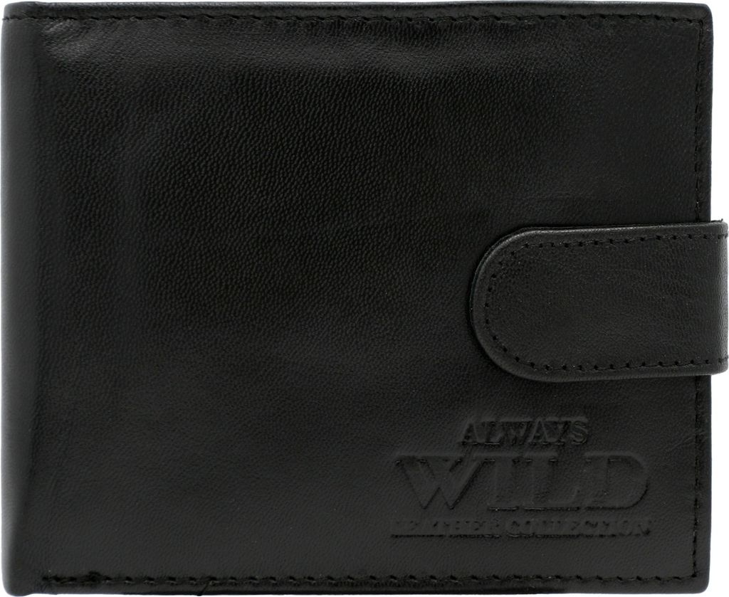 Always Wild Portemonnaie aus Leder für Männer Seascape schwarz One size