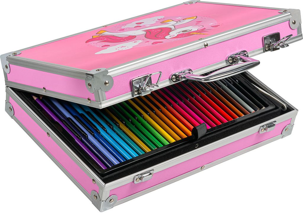 Malset Kunstset Koffer mit Buntstiften Farben Produktbild 3