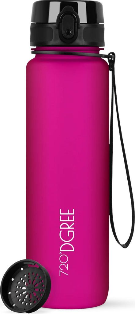 720°DGREE Trinkflasche uberBottle softTouch mit Sieb fuchsia pink 1l