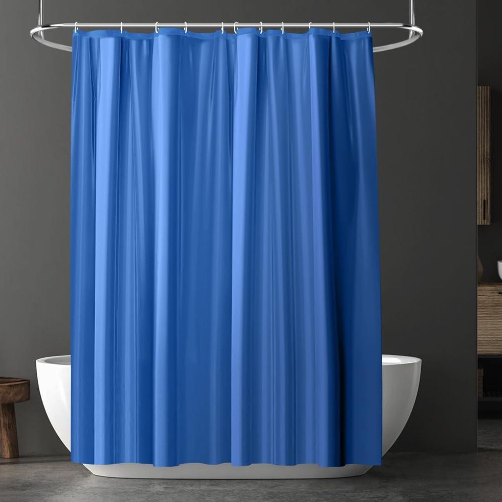 Duschvorhang, schimmelresistent, wasserdicht, schnelltrocknend, waschbar, aus PEVA, 180 x 180 cm, mit 12 Duschvorhangringen, Badezimmer-Duschvorhan...