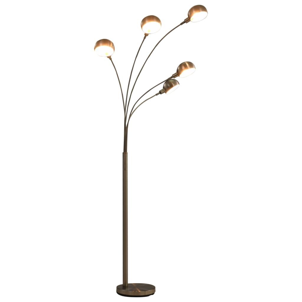 Stehlampe 200 cm 5 x E14 Silbern Produktbild 