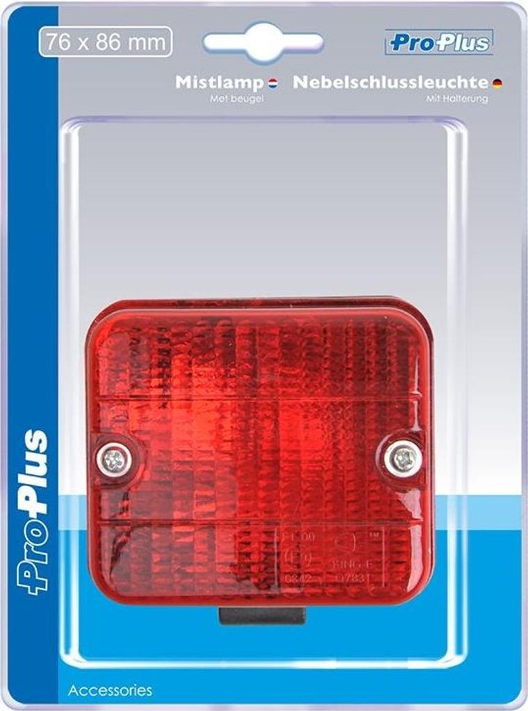 Pro Plus Nebelschlussleuchte Rot Rücklicht für Anhänger Rückleuchte Wohnwagen