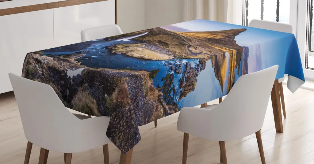 Tovaglia Paesaggistica ABAKUHAUS 140x240 - Arte Kirkufjell in Tavola