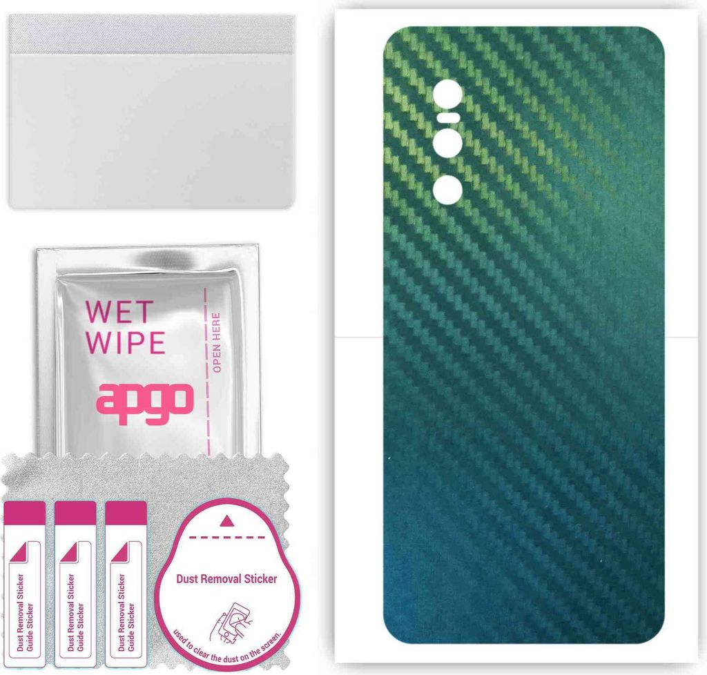 apgo Rückseite Schutzfolie, Skin, kompatibel mit vivo X27, Hinten Displayschutzfolie aus Vinylfolie, kratzfest, einfache Montage - Kohlenstoff-Cha...