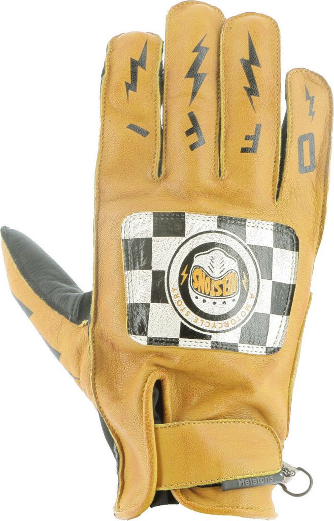 Helstons Logo Motorradhandschuhe, gelb/schwarz, 11