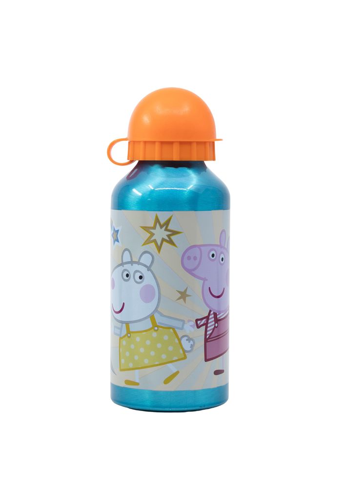 Peppa Wutz Pig Kinder Aluminium Trinkflasche Sportflasche 400 ml