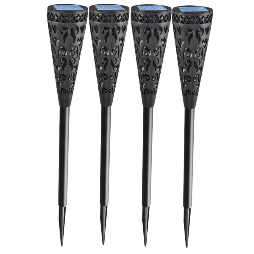 4 Solar Außenleuchten, warmweiß LED Licht, selbstaufladend stromsparend für Terrasse,Balkon Hof,Garten,Außengelände,Wegleuchten zur Gartenbele...