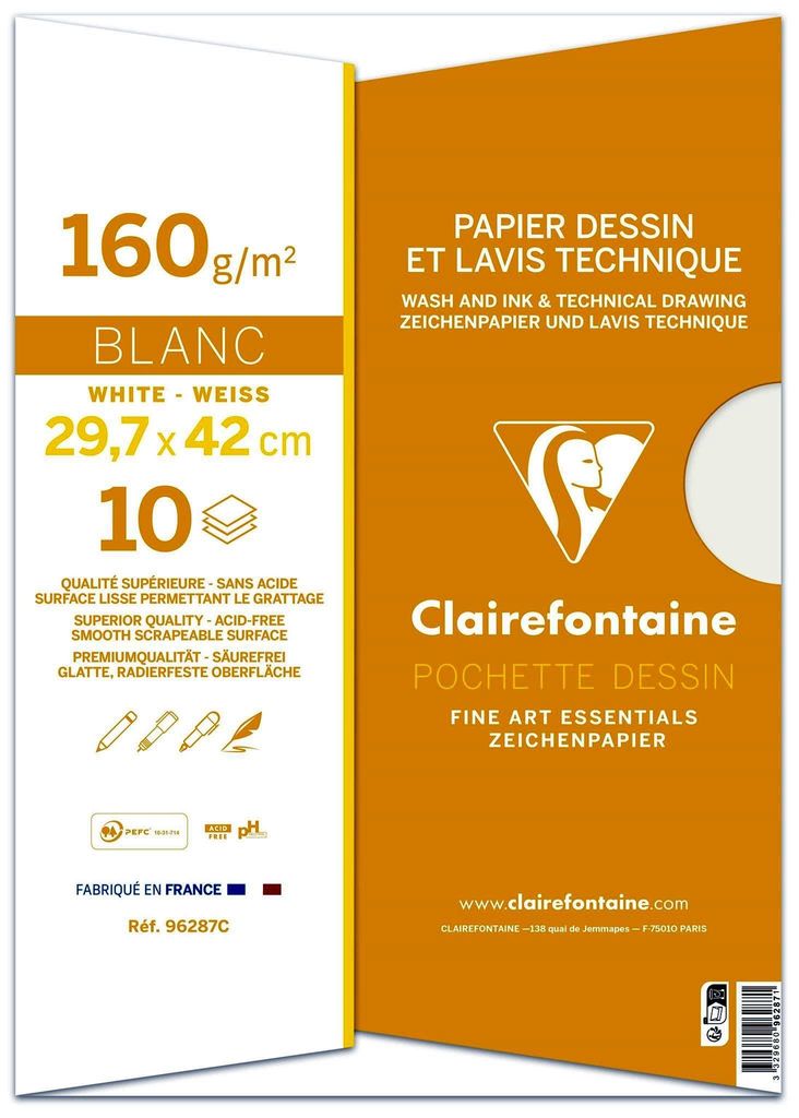 Clairefontaine Technisches Zeichnen 160g A3 10Bl