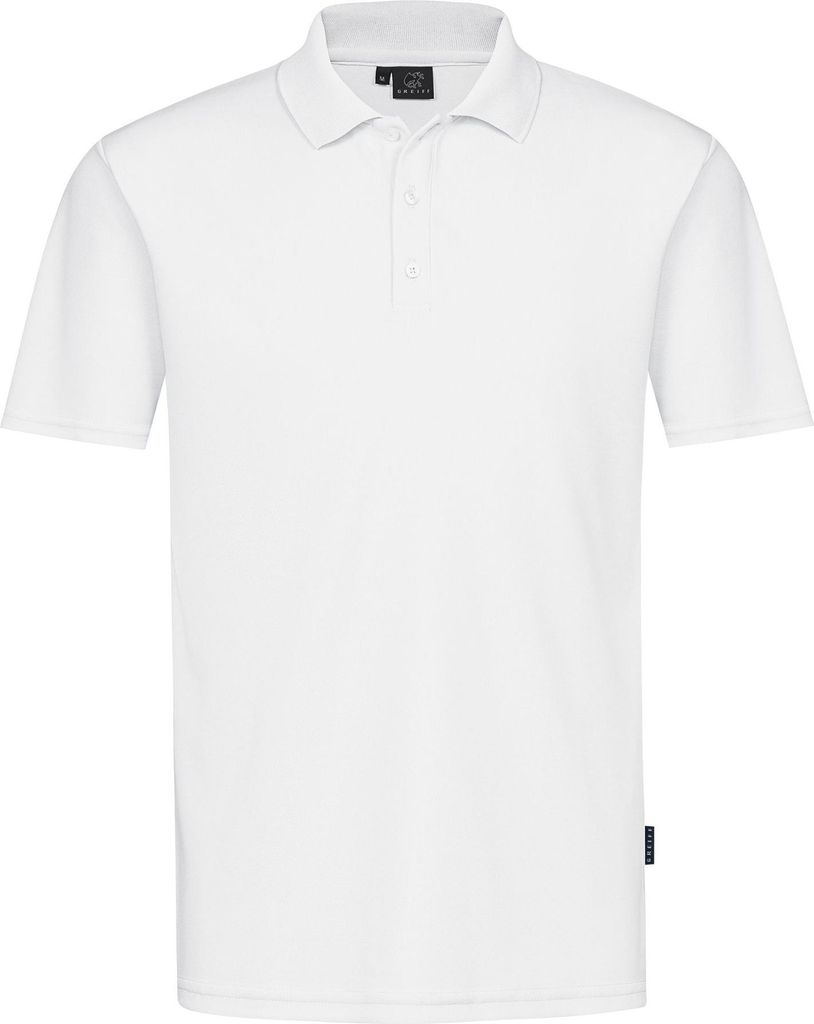 Greiff SHIRTS Herren Poloshirt Kurzarm Polokragen Regular-Fit Weiß XS