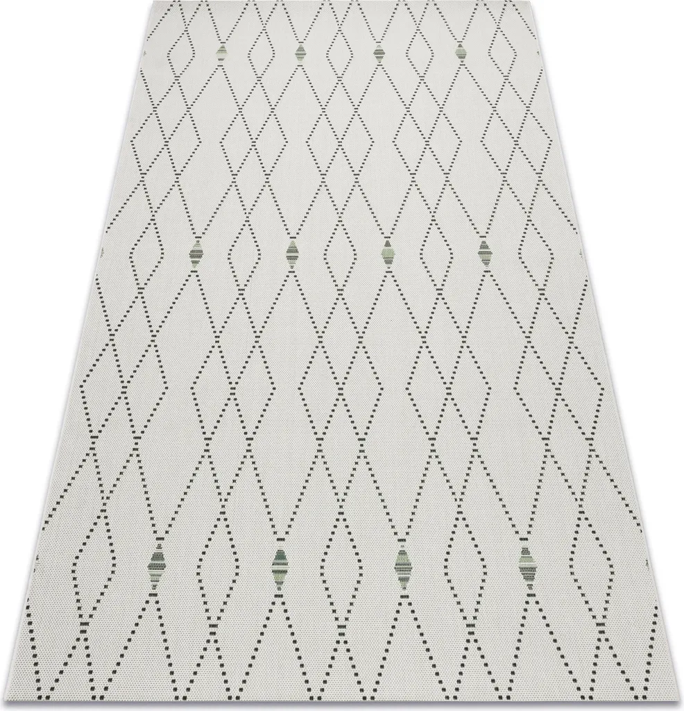 Tapis robuste anti-taches effet Sisal Losanges pour zones de passage