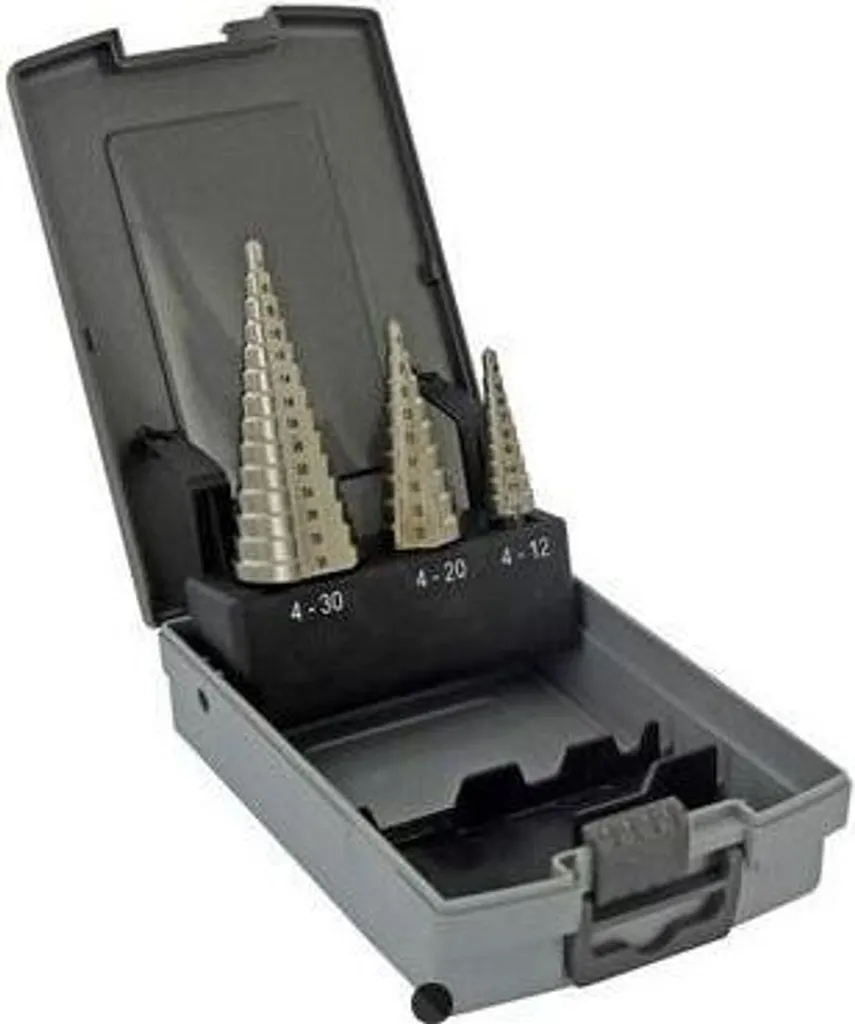 Coffret 3 forets coniques étagés HSS Ø4-30mm TIVOLY 11448670001 solide