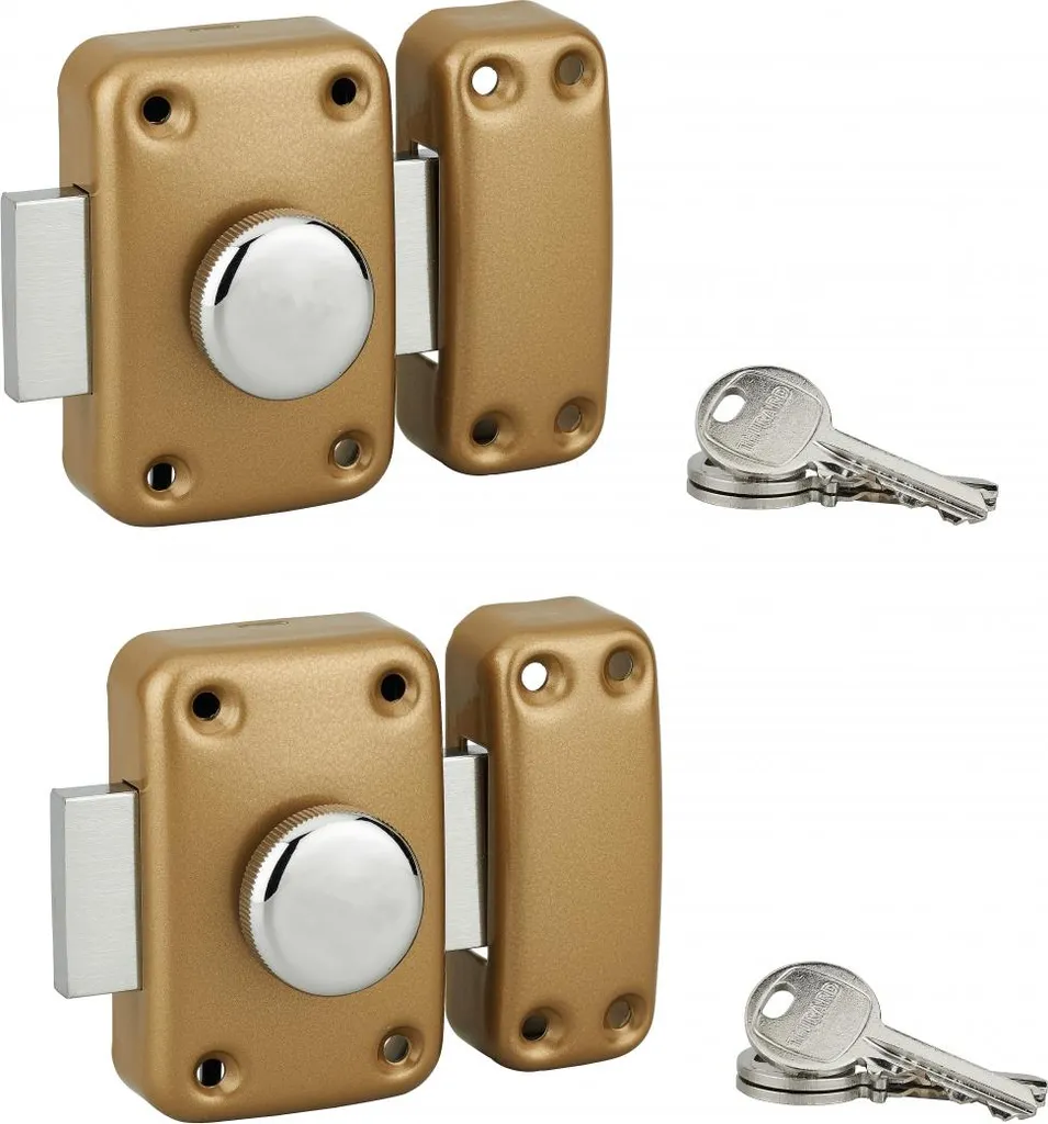 Sécuriser votre porte d'entrée avec ce verrou 3010 bronze bouton 45mm