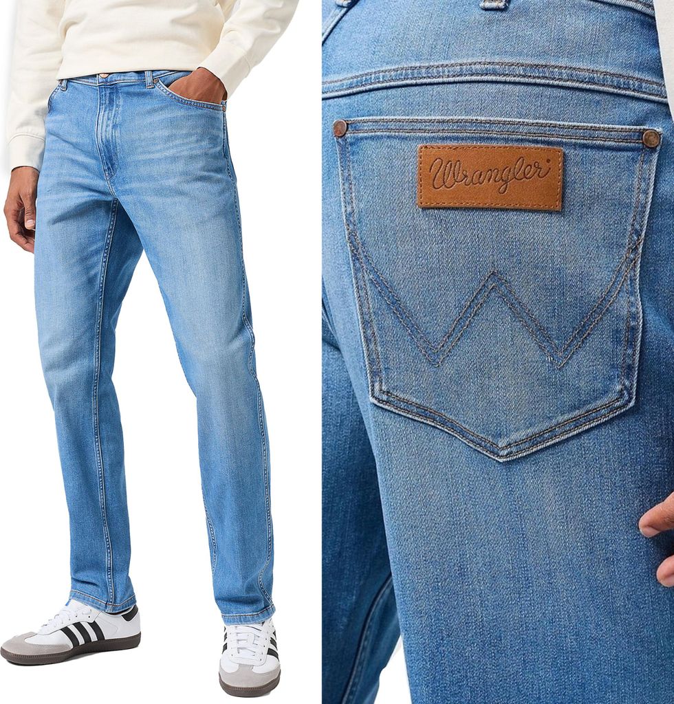 WRANGLER Herren, Jeanshosen, Slim fit RIVER, W31 L32, Blau, Jeans, baggyjeans, buggy