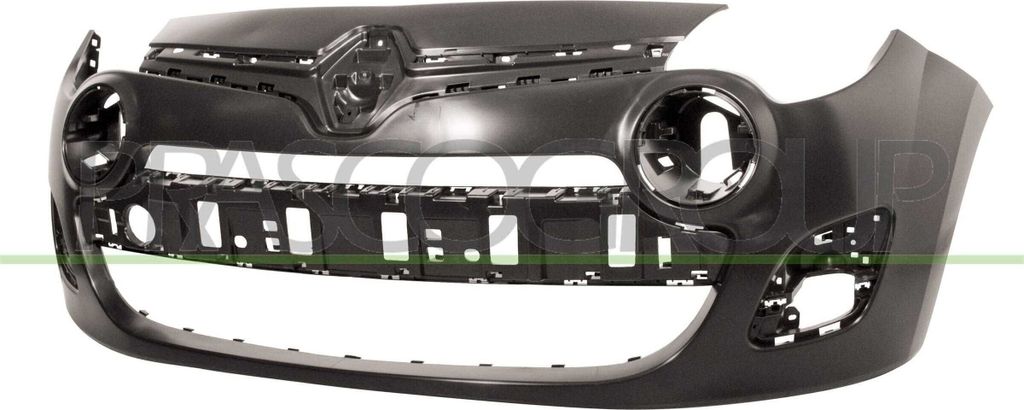 PRASCO Stoßstange Stoßfänger für RENAULT TWINGO II (CN0) Glatt Schwarz RN2011011