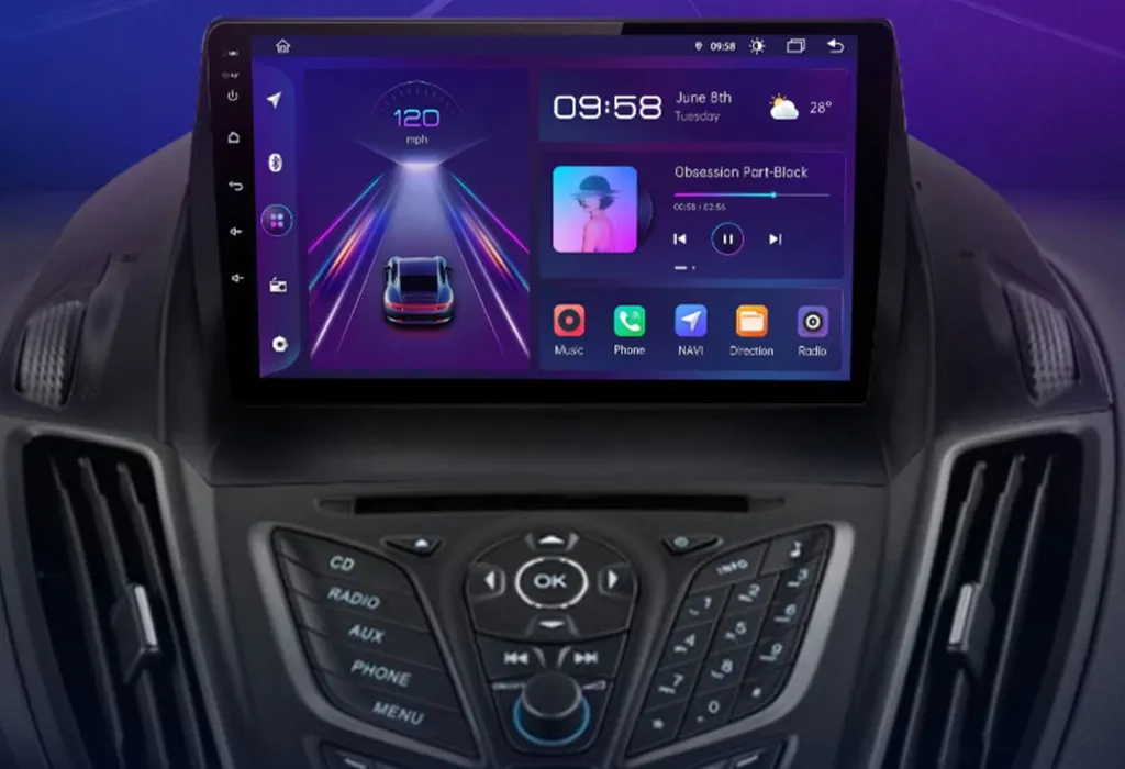 Autoradio GPS Ford Escape Kuga 2 avec Écran Tactile Android et Caméra