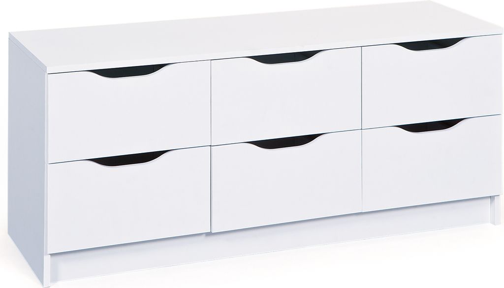 Inter Link Kommode WESTPHALEN 6-B Weiß Produktbild 1