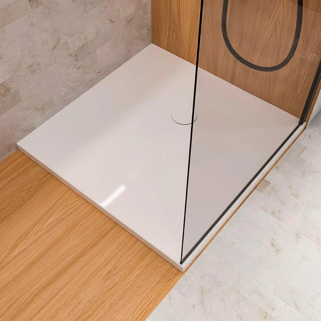 Receveur de douche 90x90 ECOLAM Sky : évacuation facile et siphon plat
