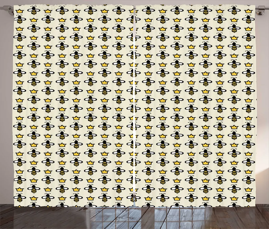 Tenda Soggiorno Regina delle api ABAKUHAUS 280x245 Giallo Senape