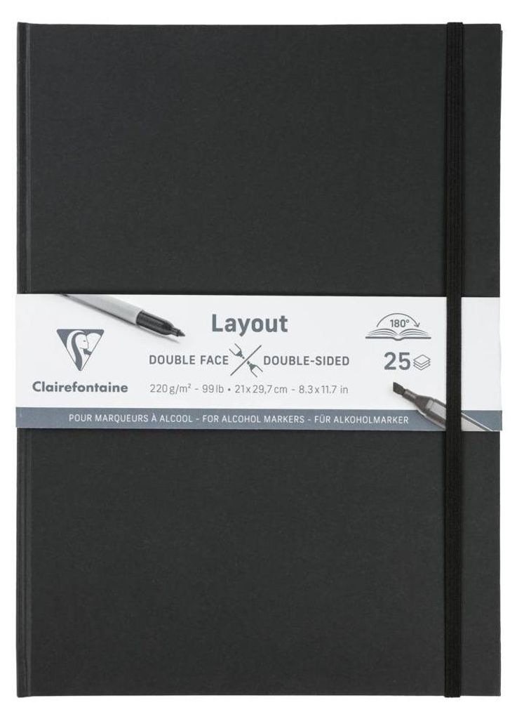 Skizzenb Layout doppel A4 25Bl 220g
