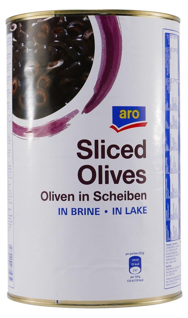 aro Sliced Schwarze Oliven in Scheiben 4,0KG Produktbild 