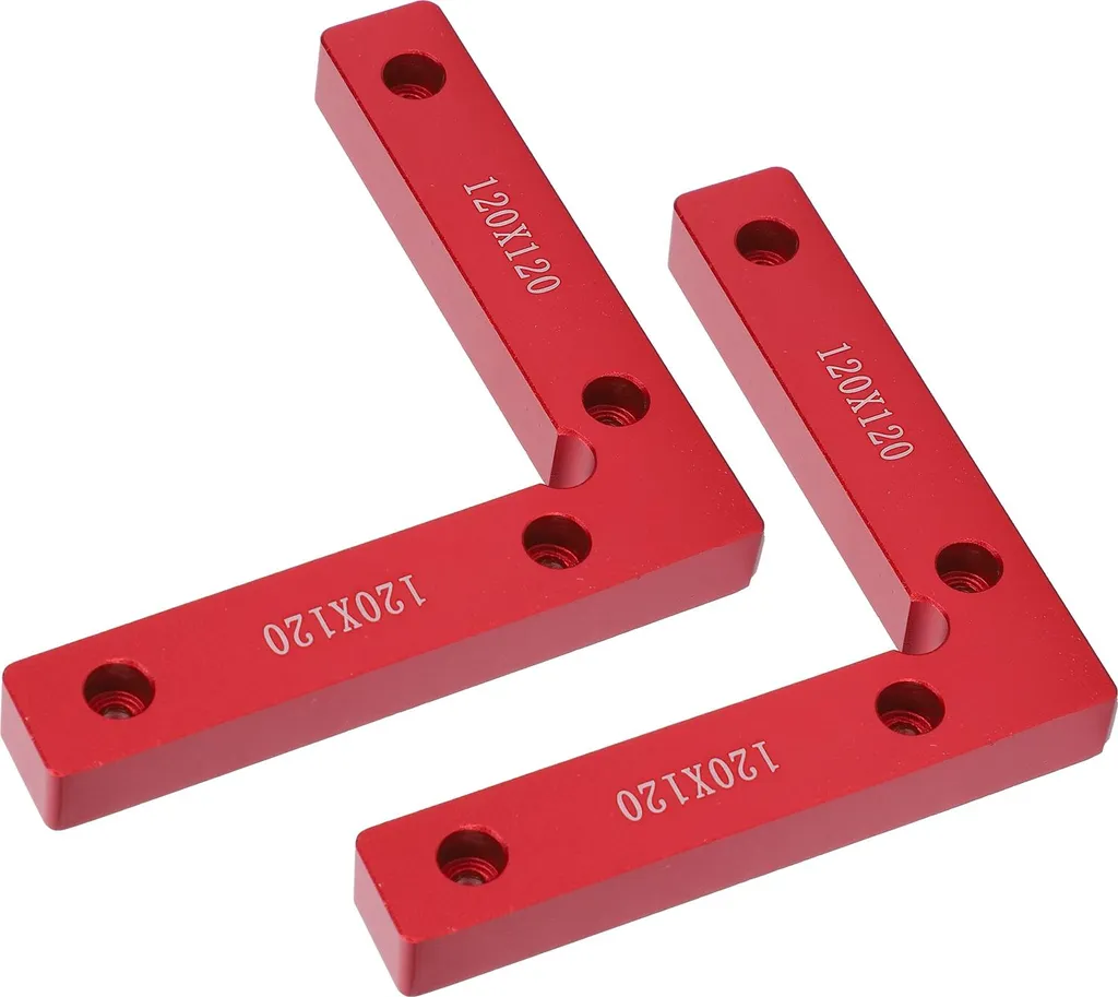 Positionneur d'angle droit 120mm pour assemblage bois et menuiserie DIY
