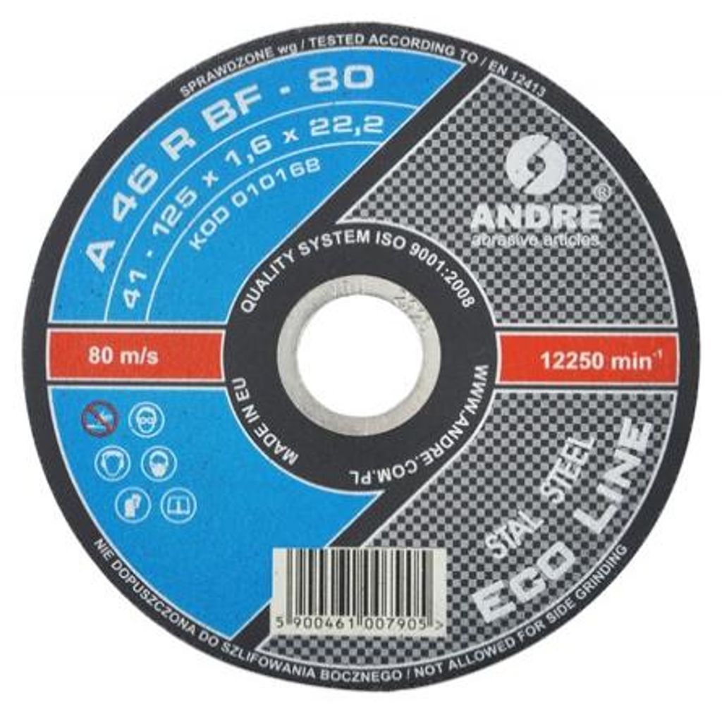 Andre tarcza do metalu 125 x 1,6mm metal eco line