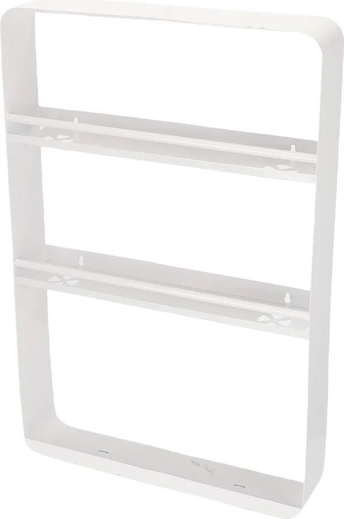 Étagère de rangement 3 niveaux acier blanc sans perçage pour WC
