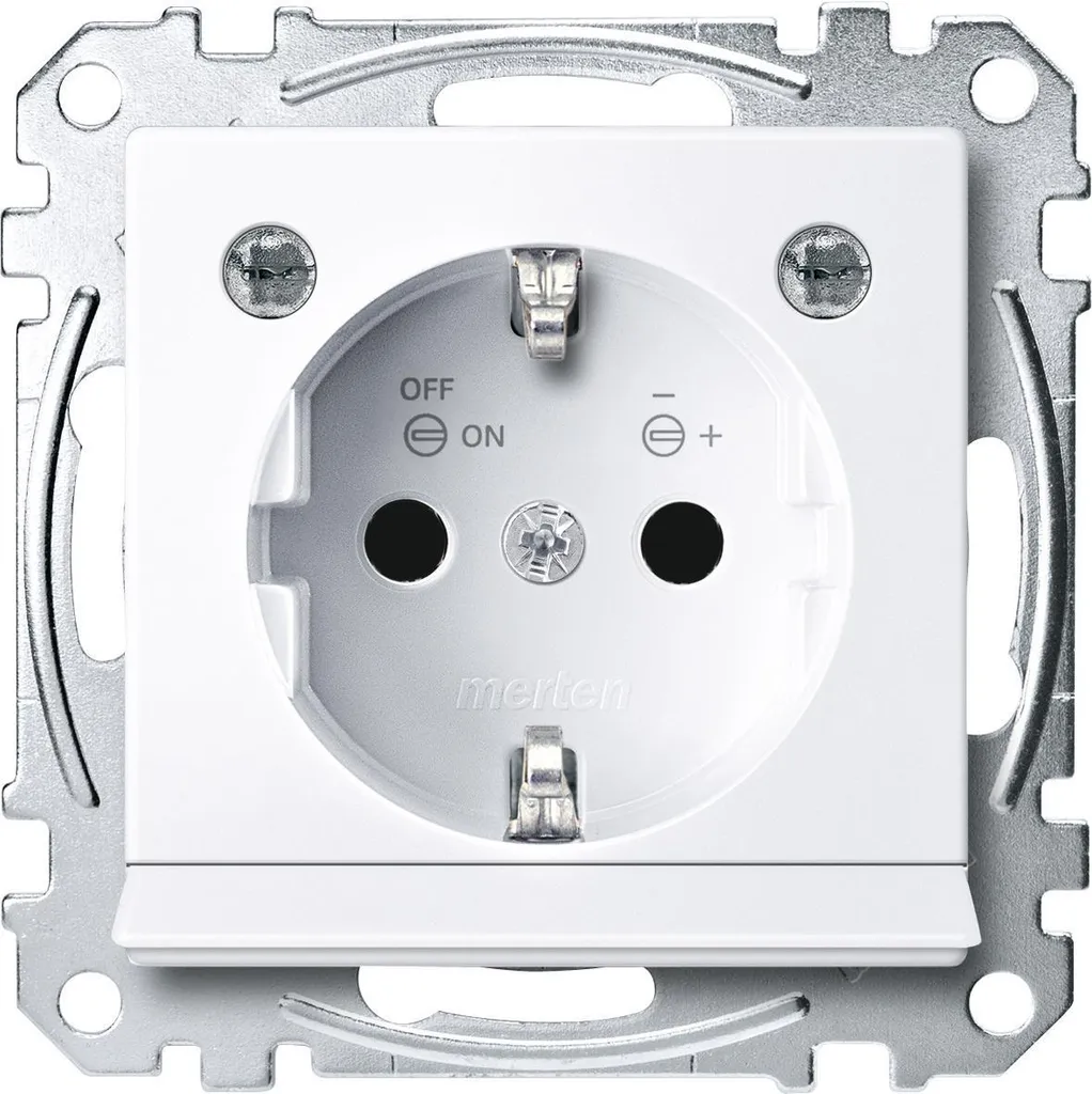 Prise Merten MEG2304-0325 Fixation Vis pour Prises Murales Instables