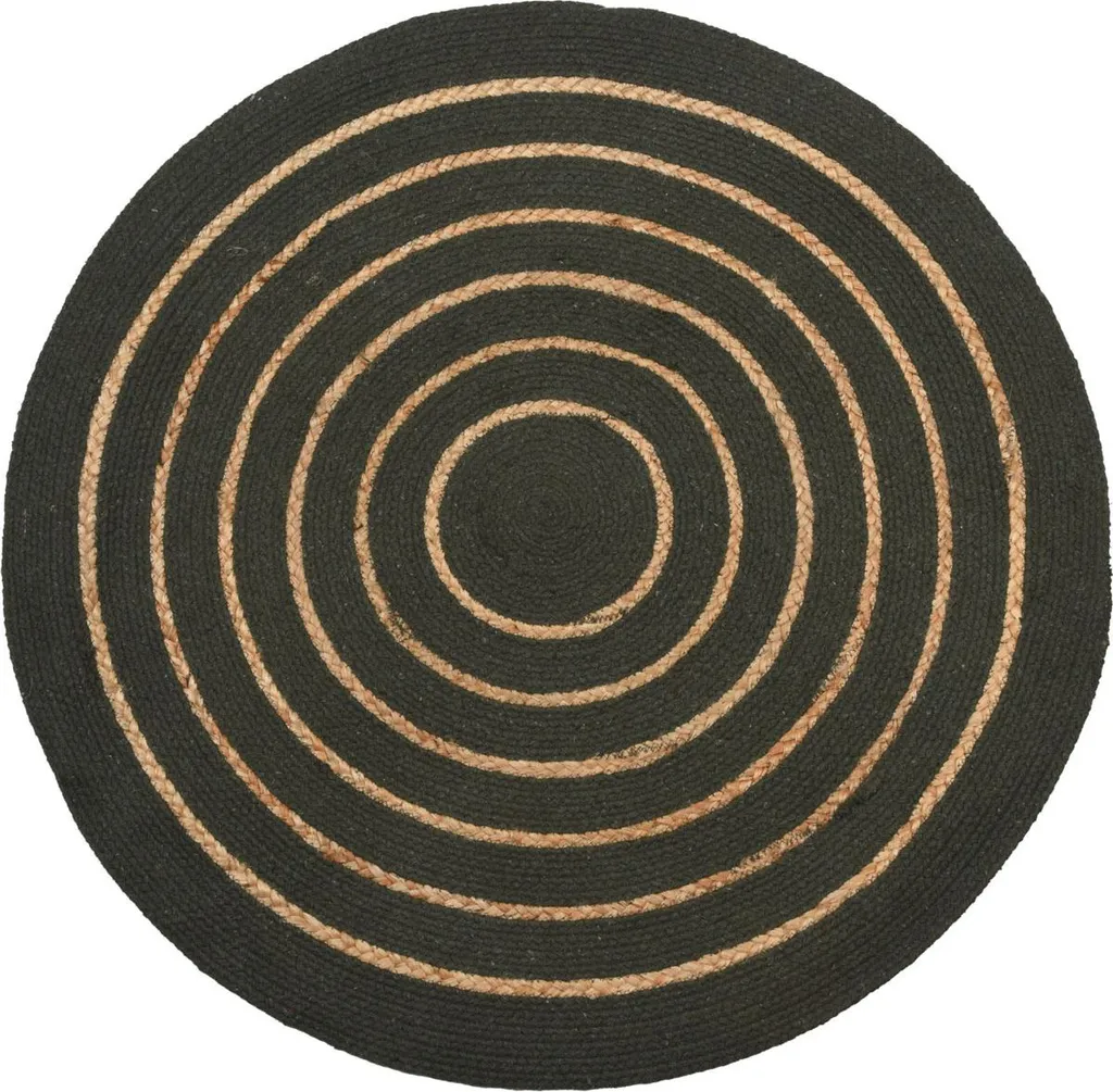 Tapis de chambre rond en coton Ø 90 cm - Décoration textile bohème chic