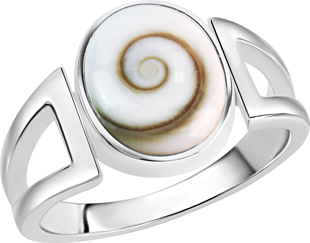 V Ring 925/- Sterling Silber weiß 052 (16,6) Muschel weiß 342270092R