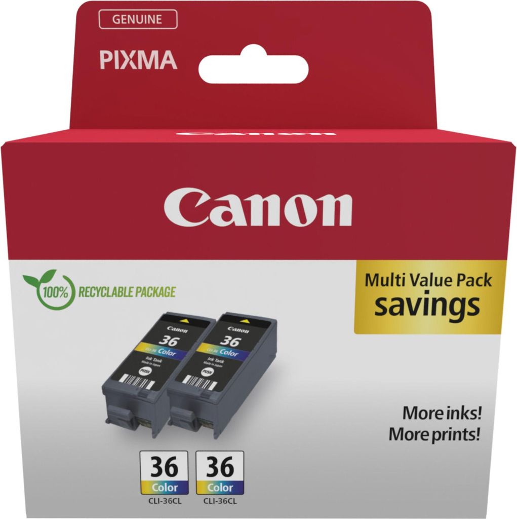 Canon CLI-36 Twin-Pack color Druckerpatronen, 2er-Set