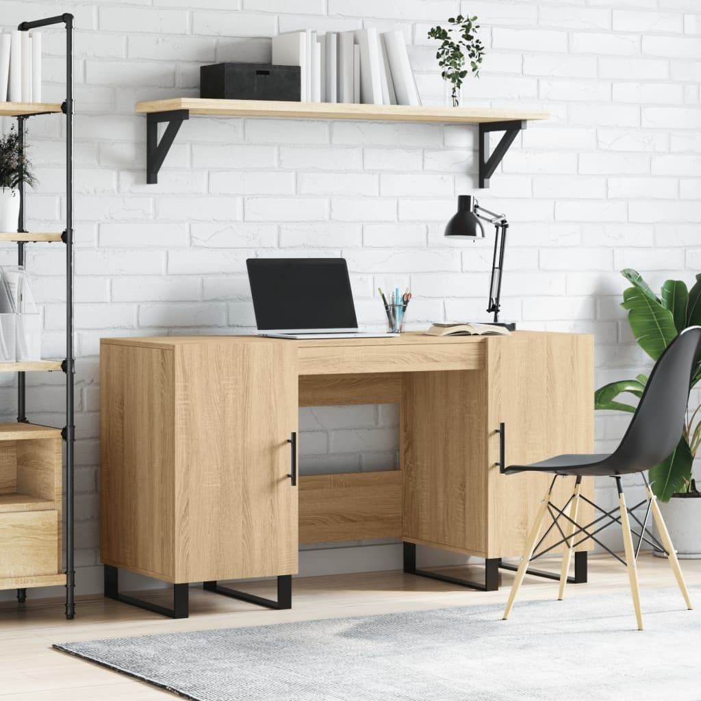Maison Exclusive - Schreibtisch Sonoma-Eiche 140x50x75 cm Holzwerkstoff